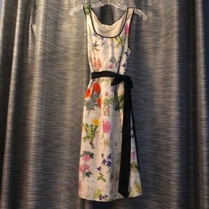 Silk Botanical Anthropologie dress